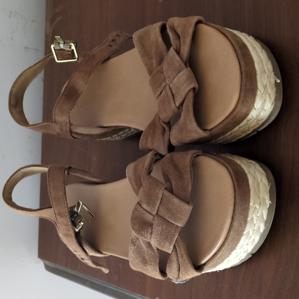 UGG Tan Platform Sandals